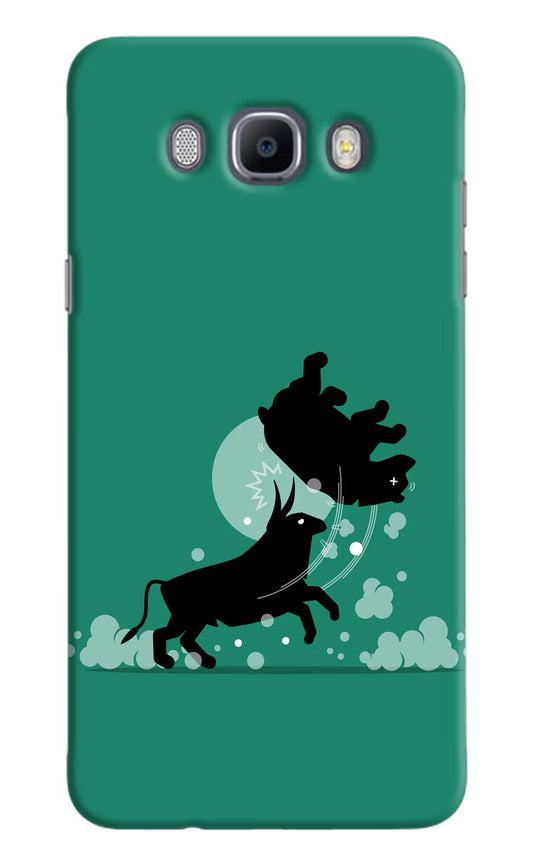 Bull Conqueror Samsung J7 2016 Hard Case Back Cover by Casekaro
