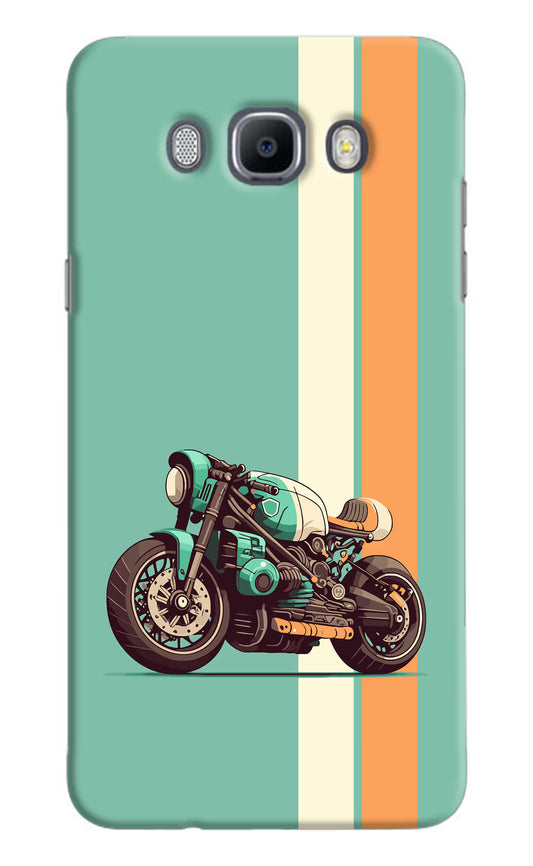 Striped Moto Drift Samsung J7 2016 Hard Case Back Cover by Casekaro