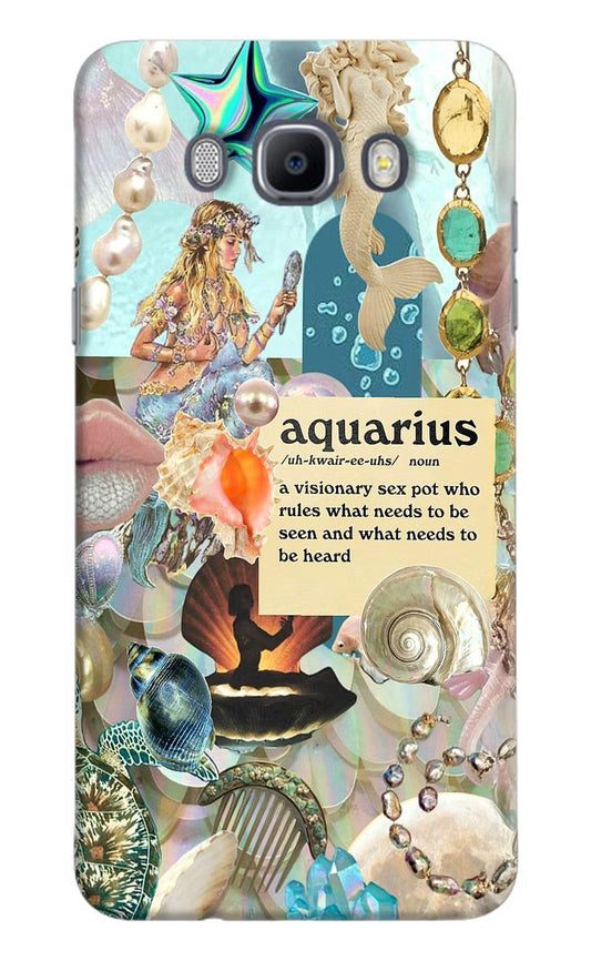 Aquarius Zodiac Samsung J7 2016 Hard Case Back Cover by Casekaro