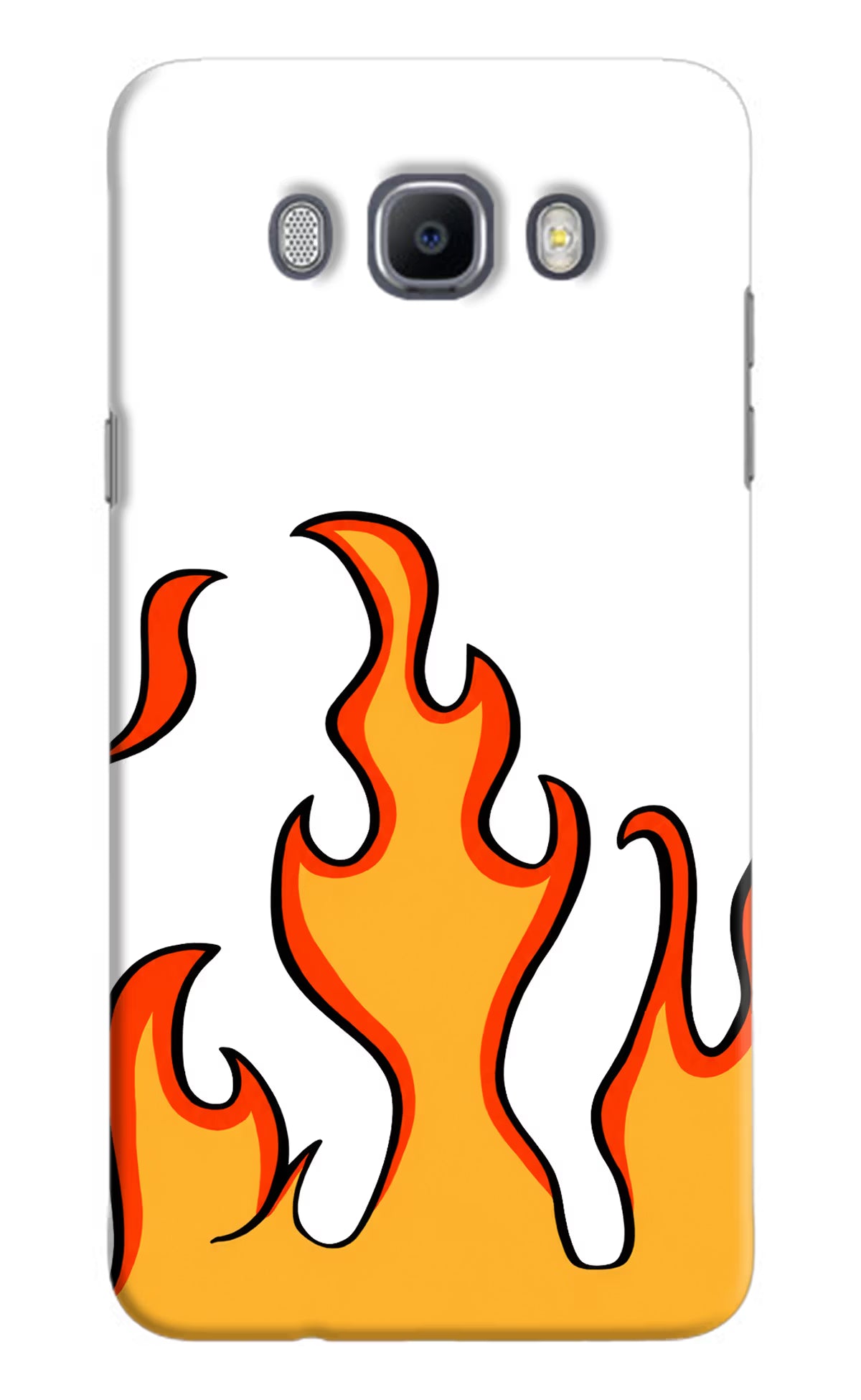 Fired Up – White Samsung J7 2016 Hard Case Back Cover by Casekaro