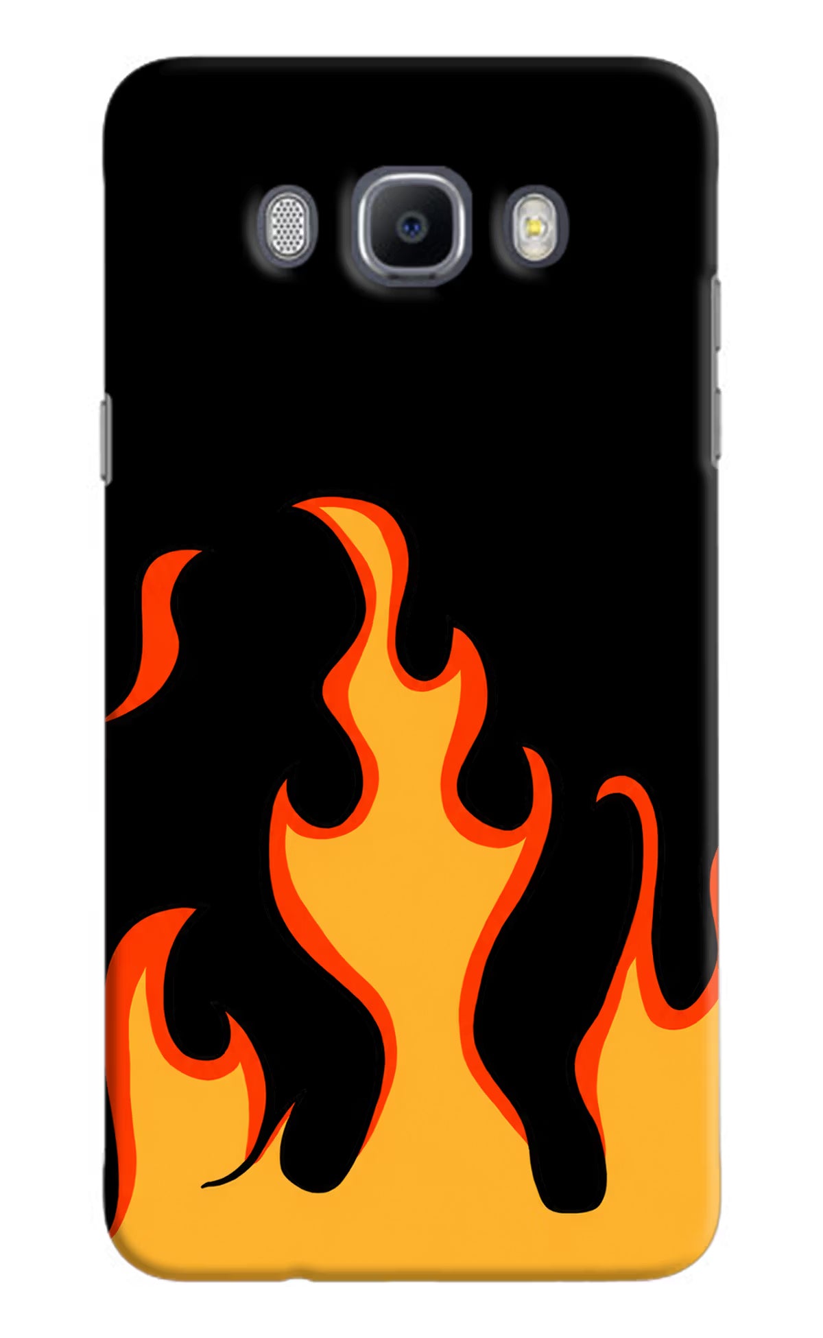 Fired Up – Black Samsung J7 2016 Hard Case Back Cover by Casekaro