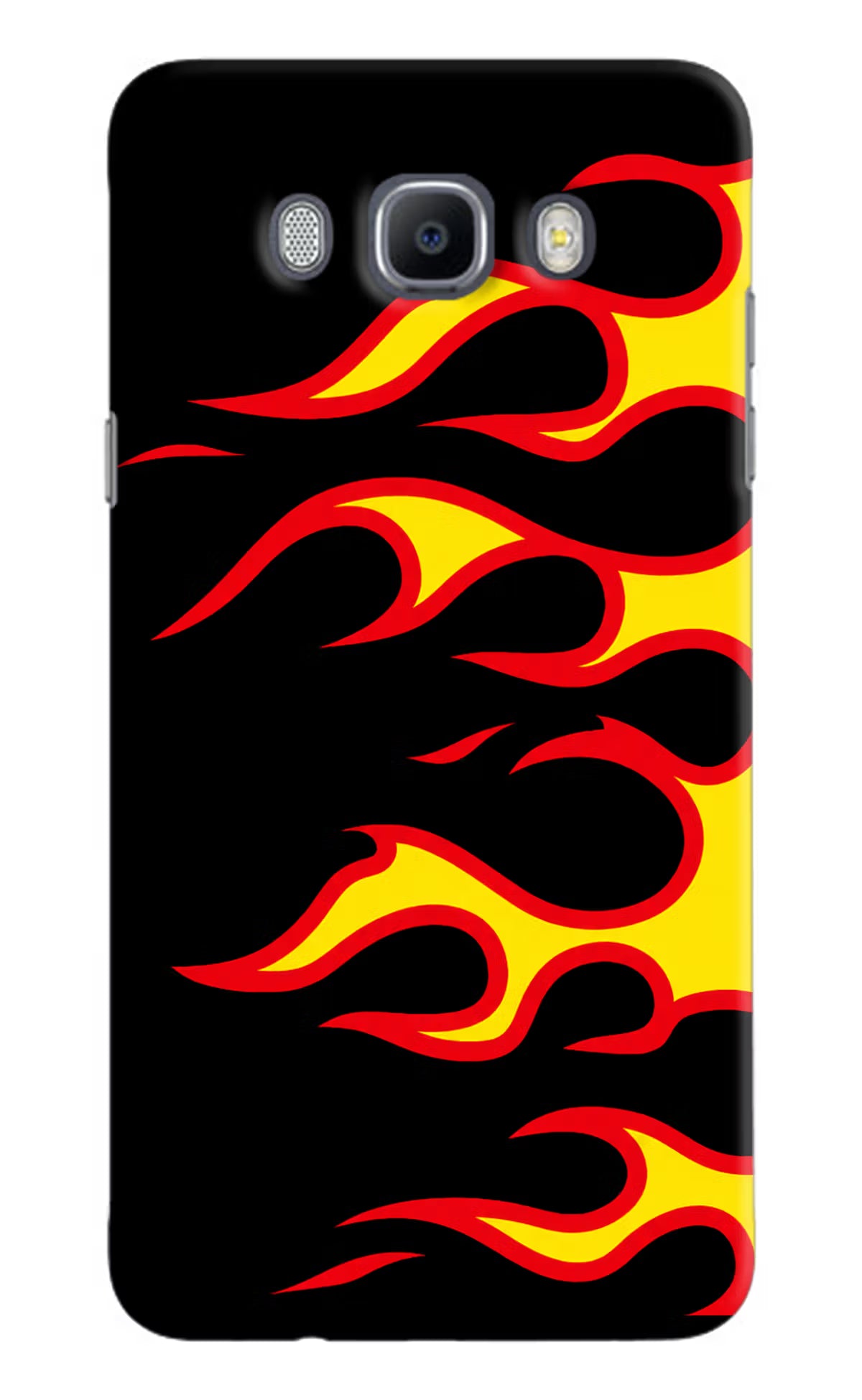 Side Sweep Flames Samsung J7 2016 Hard Case Back Cover by Casekaro