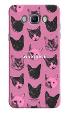 Pink Cats Samsung J7 2016 Hard Case Back Cover by Casekaro