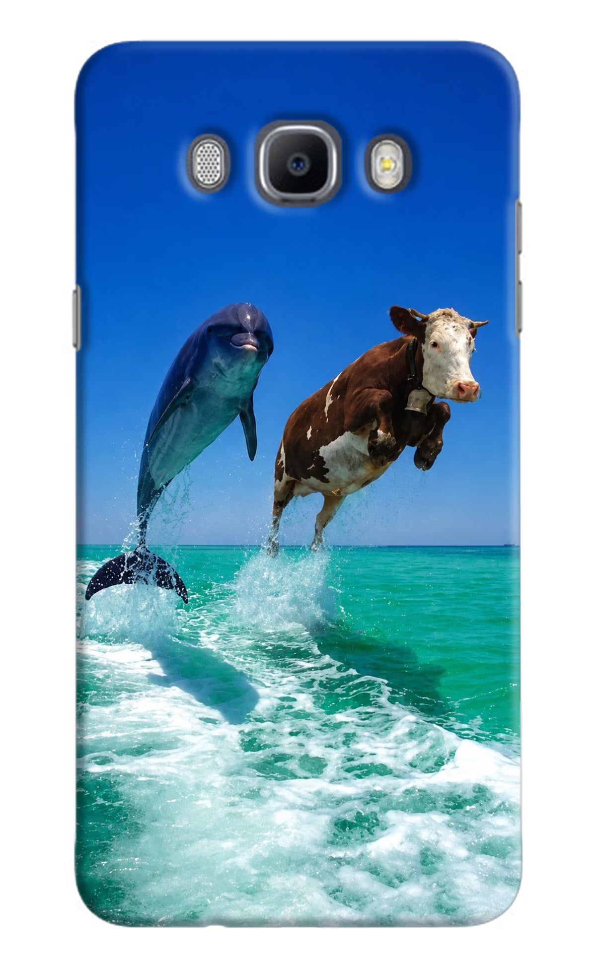Dolphin vs Cow Samsung J7 2016 Back Cover