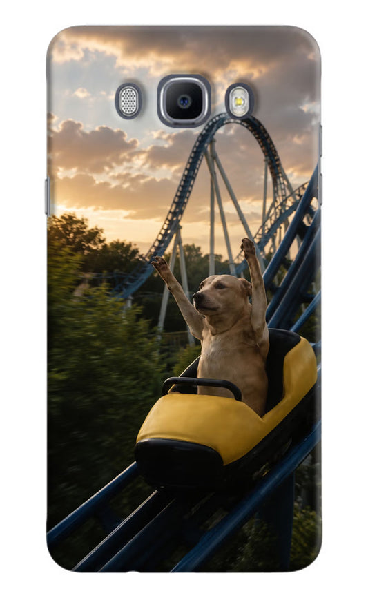 Rollercoaster Dog Samsung J7 2016 Hard Case Back Cover by Casekaro