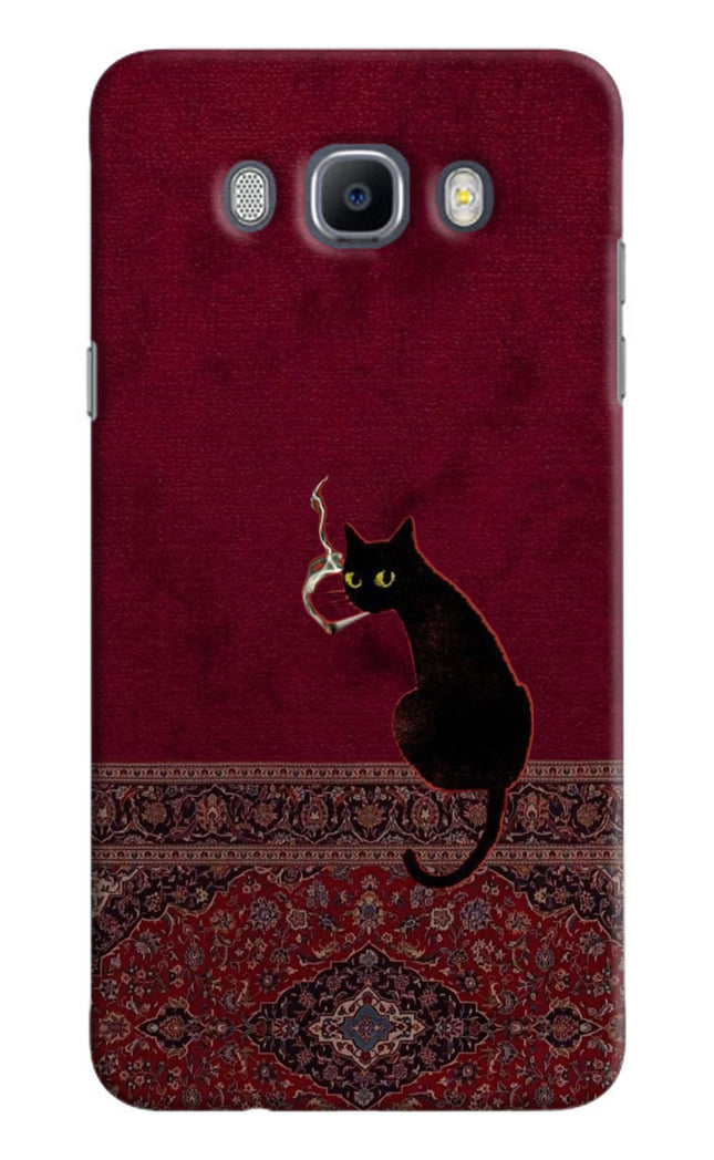 Midnight Cat Samsung J7 2016 Hard Case Back Cover by Casekaro