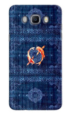 Koi Blue Samsung J7 2016 Hard Case Back Cover by Casekaro