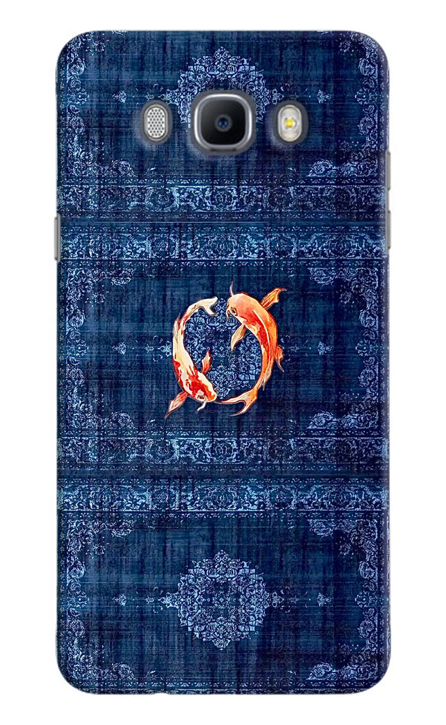 Koi Blue Samsung J7 2016 Hard Case Back Cover by Casekaro