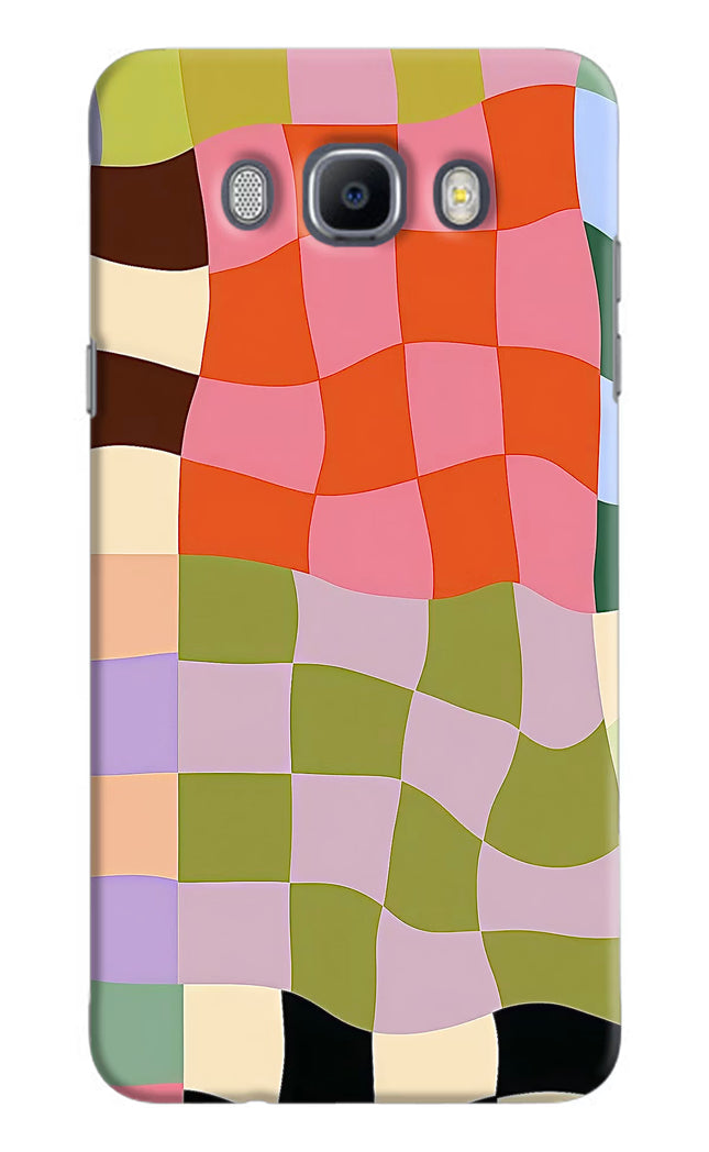 Wavy Grid Samsung J7 2016 Hard Case Back Cover by Casekaro