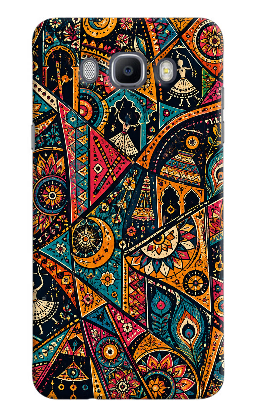 Folk Print Samsung J7 2016 Back Cover, Hard case