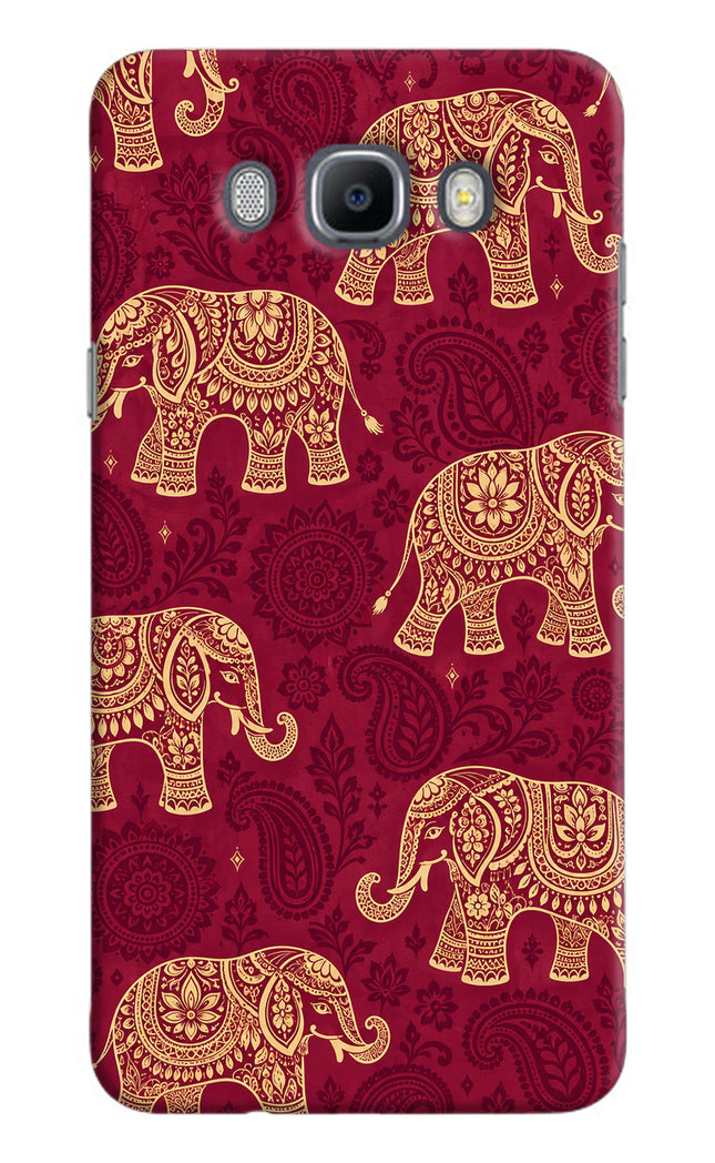 Maroon Elephant Samsung J7 2016 Hard Case Back Cover by Casekaro