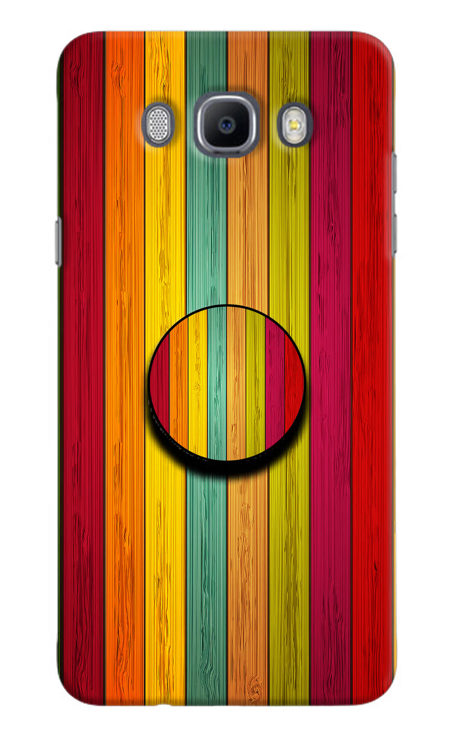Multicolor Wooden Samsung J7 2016 Pop Case, Hard case