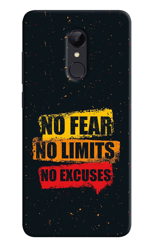 No Fear No Limits No Excuse Redmi Note 4 Hard Case Back Cover by Casekaro
