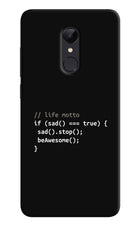 Life Motto Code Redmi Note 4 Hard Case Back Cover by Casekaro