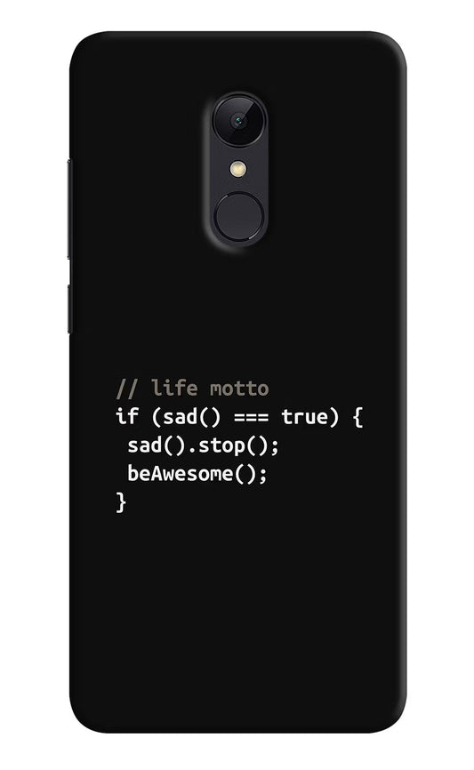 Life Motto Code Redmi Note 4 Hard Case Back Cover by Casekaro