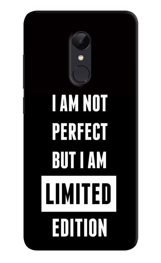 I Am Not Perfect But I Am Limited Edition Redmi Note 4 Hard Case Back Cover by Casekaro