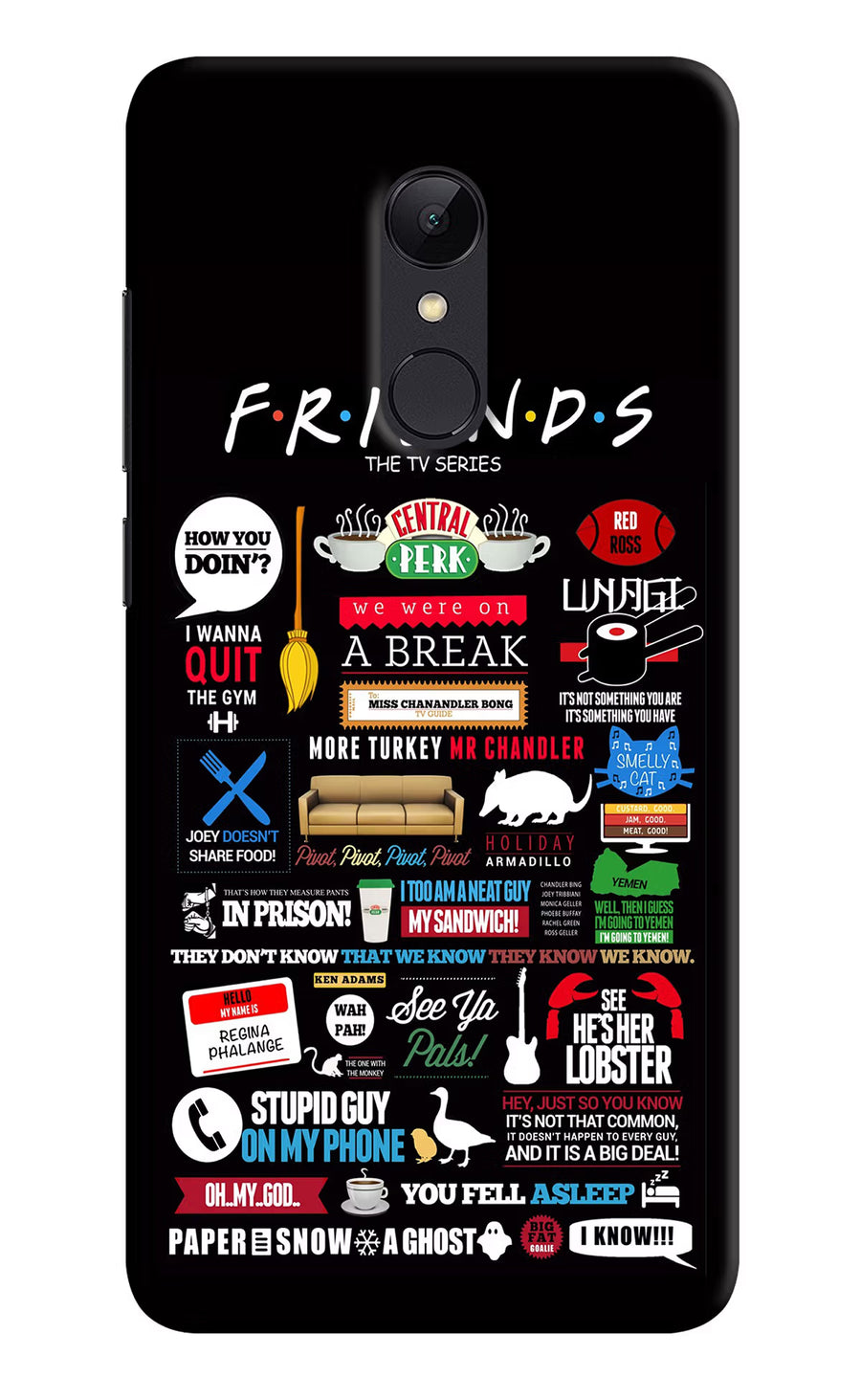 FRIENDS Redmi Note 4 Back Cover, Hard case