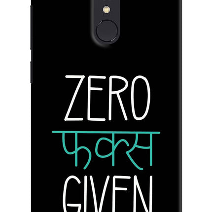 Zero Fucks Given Redmi Note 4 Hard Case Back Cover by Casekaro