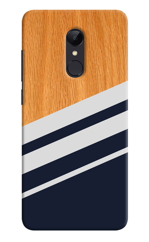 Blue and white wooden Redmi Note 4 Back Cover