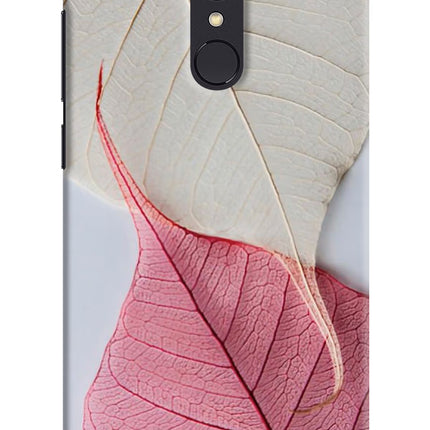 White Pink Leaf Redmi Note 4 Hard Case Back Cover by Casekaro