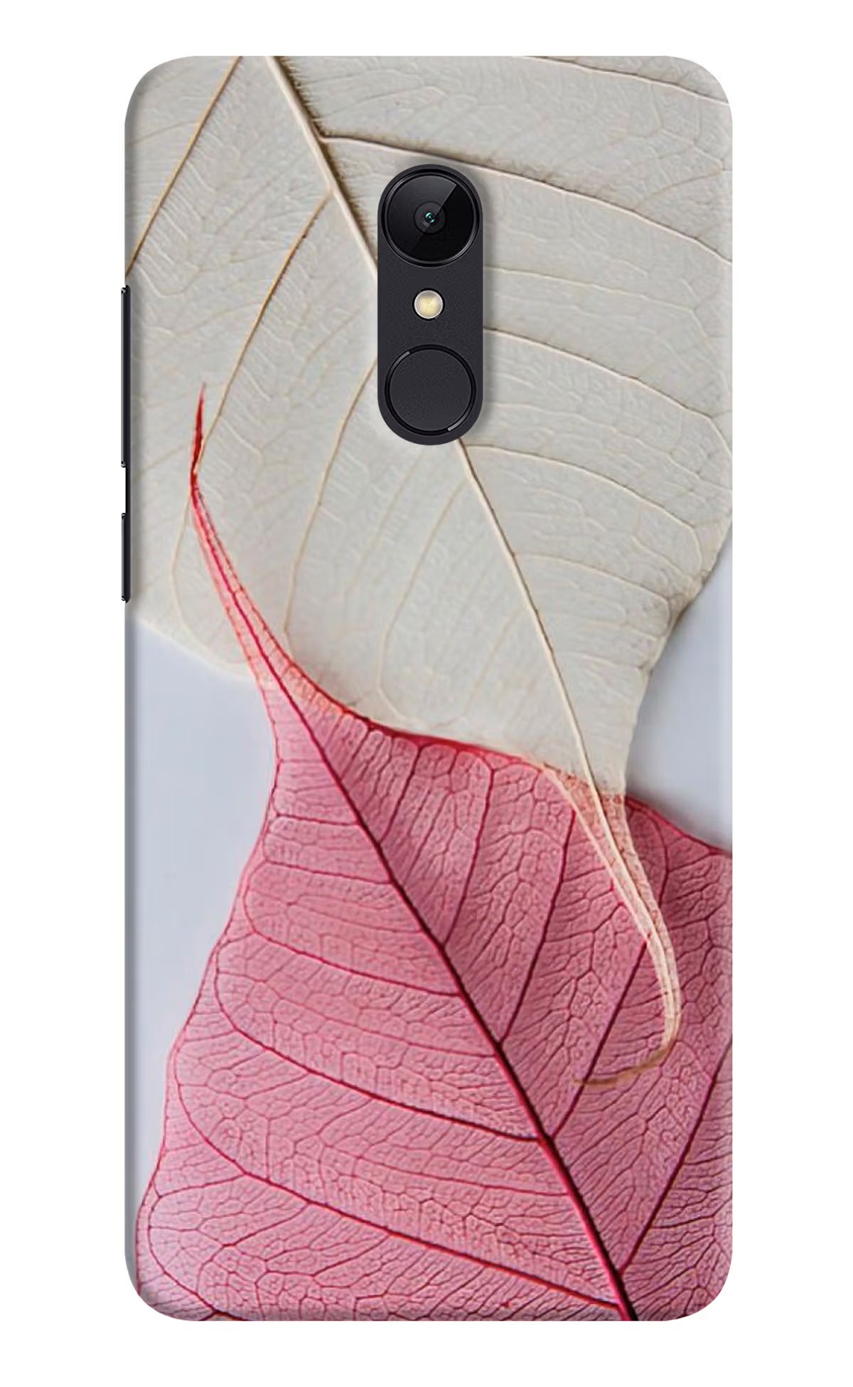 White Pink Leaf Redmi Note 4 Hard Case Back Cover by Casekaro