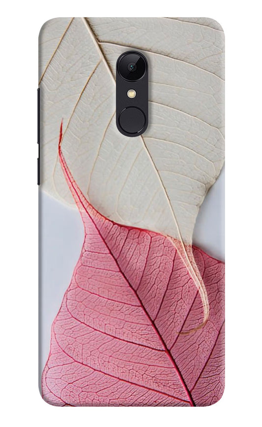 White Pink Leaf Redmi Note 4 Hard Case Back Cover by Casekaro