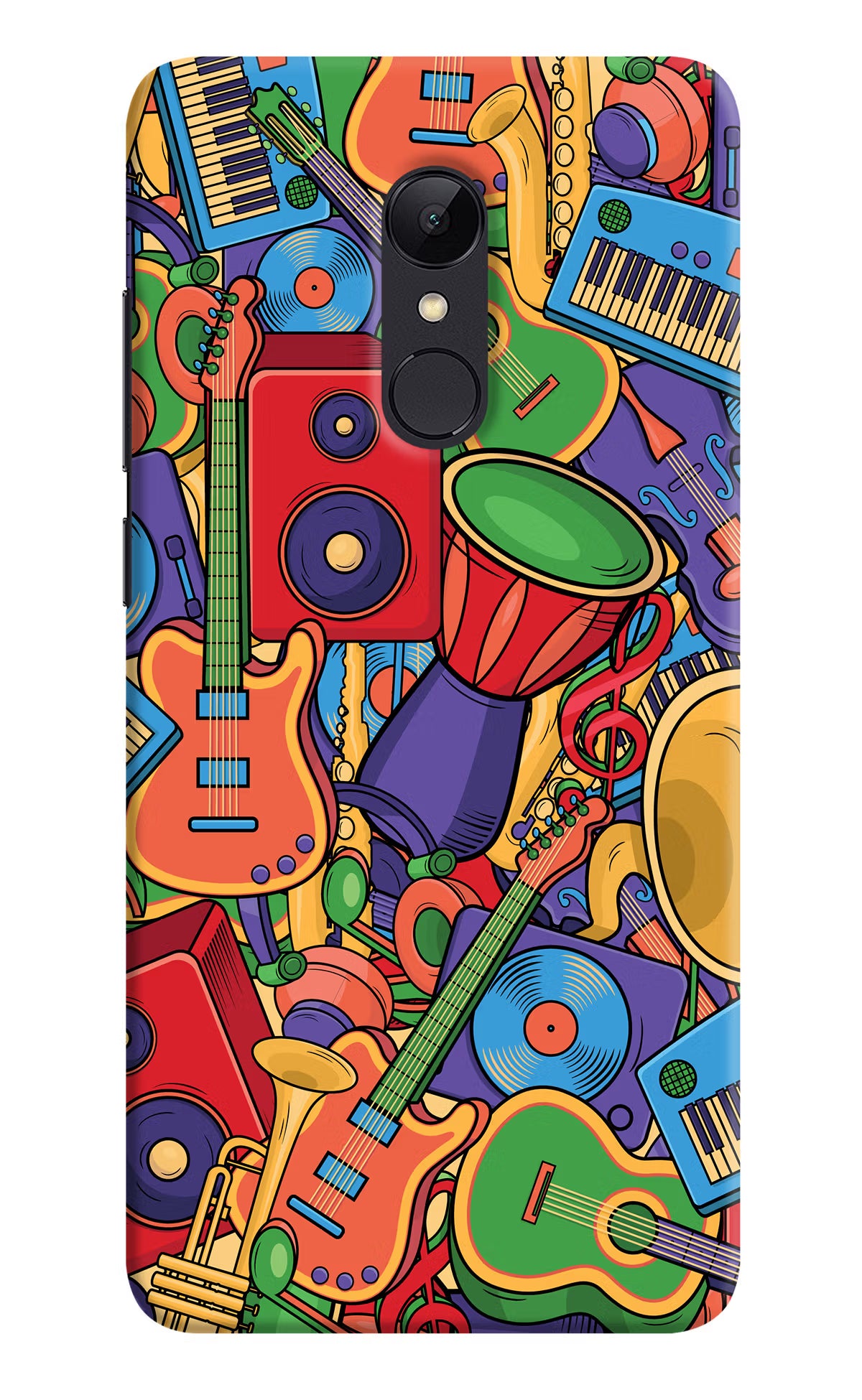 Music Instrument Doodle Redmi Note 4 Hard Case Back Cover by Casekaro