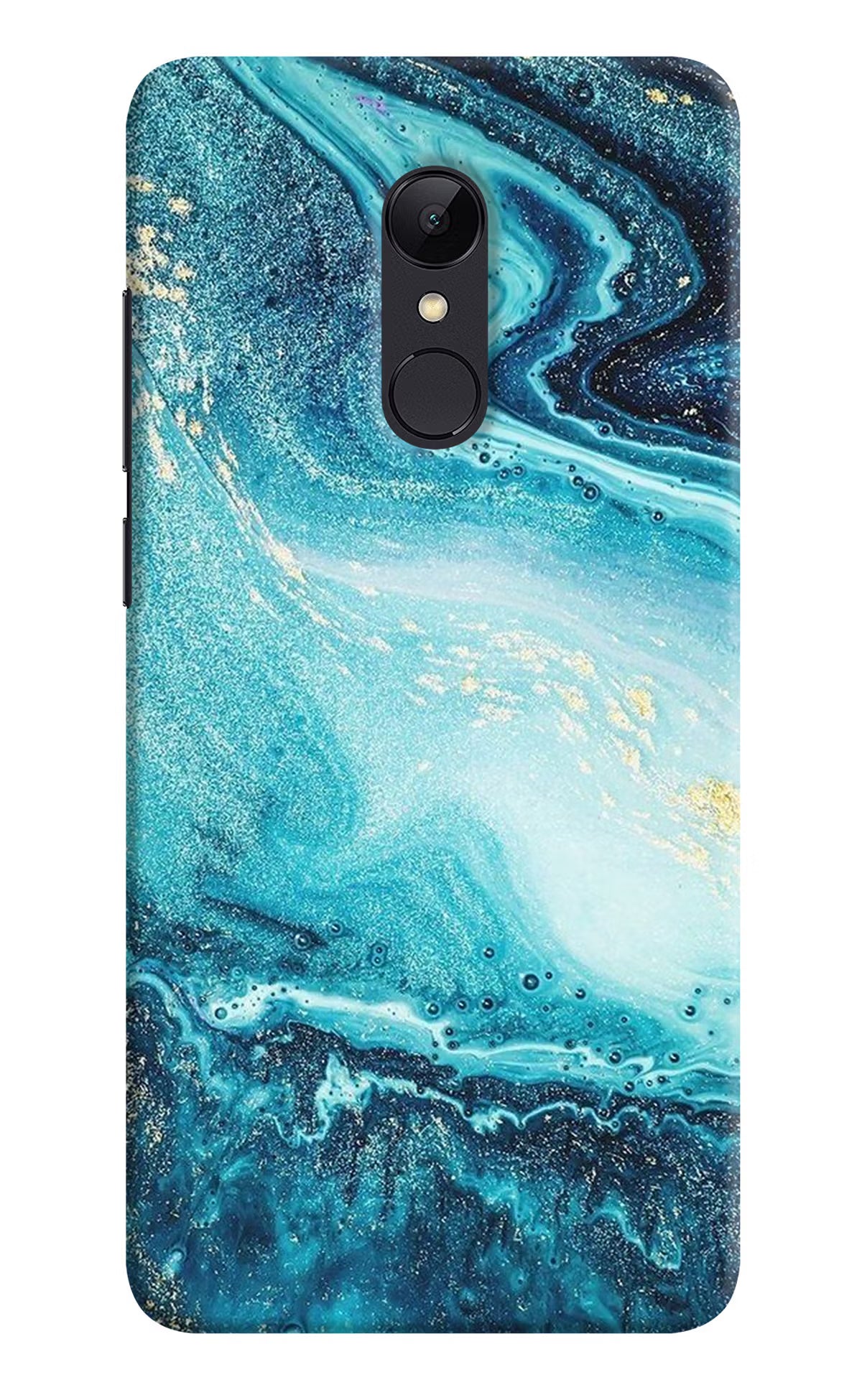 Blue Glitter Marble Redmi Note 4 Hard Case Back Cover by Casekaro