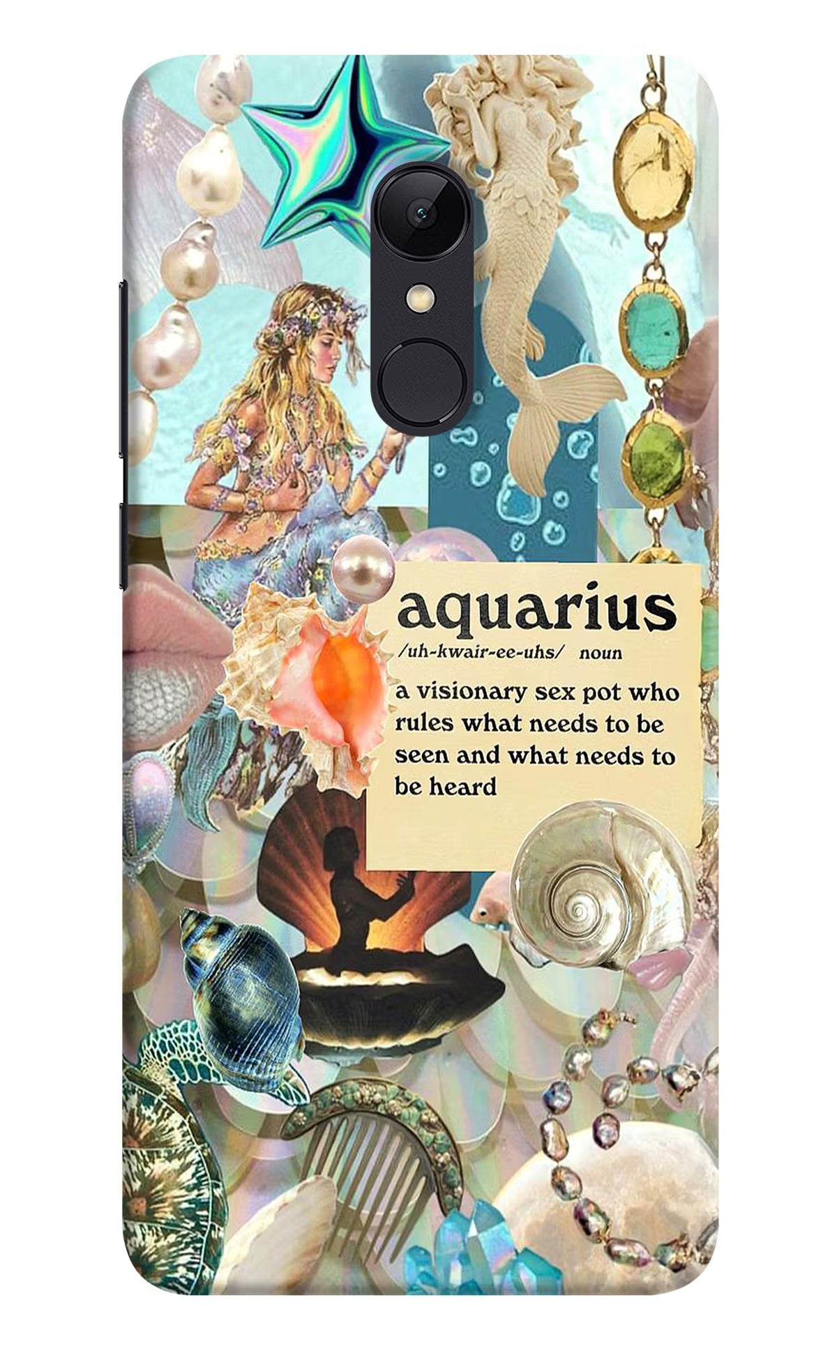 Aquarius Zodiac Redmi Note 4 Hard Case Back Cover by Casekaro