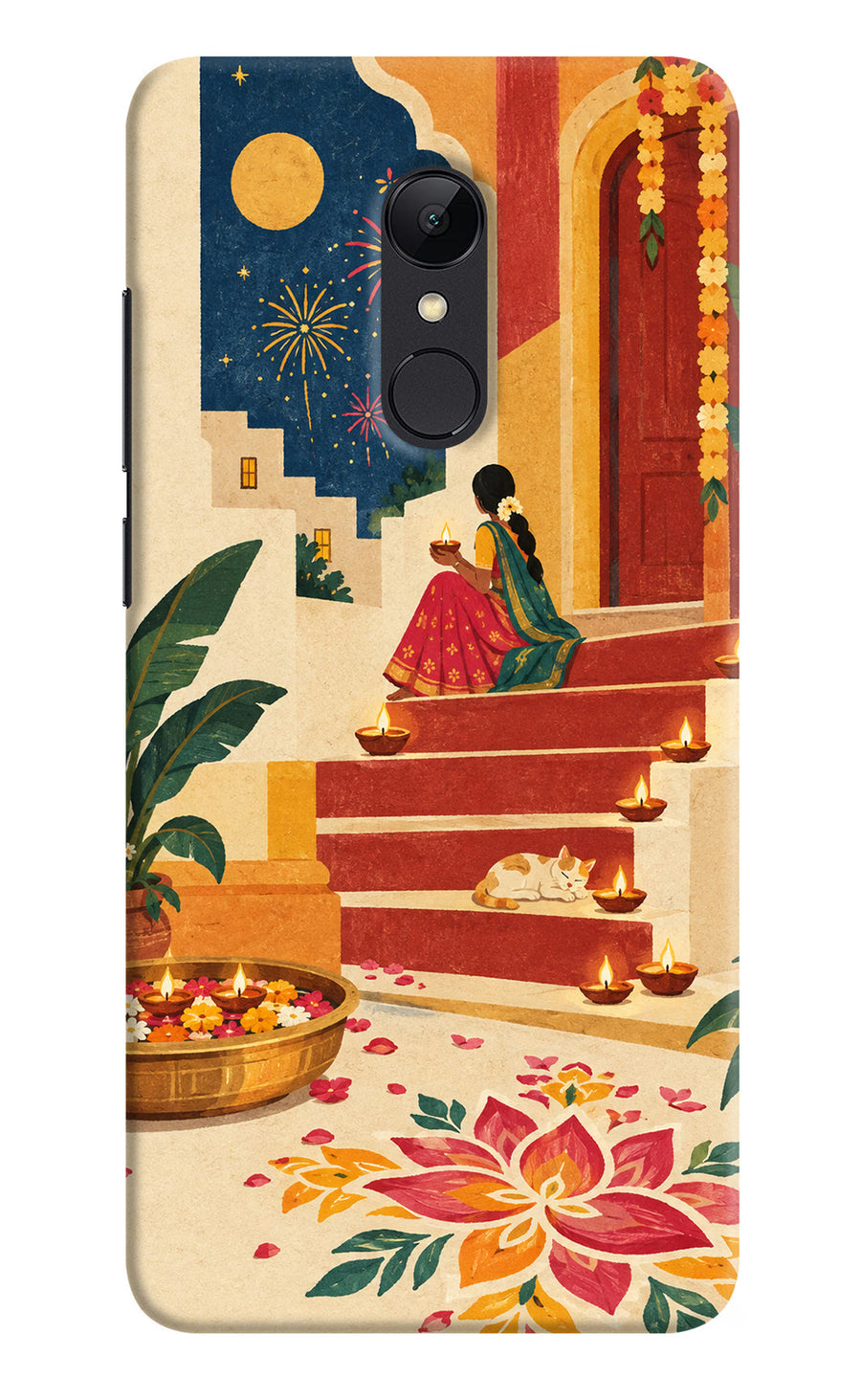 Diwali Rangoli Redmi Note 4 Back Cover, Hard case