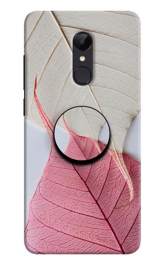 White Pink Leaf Redmi Note 4 Pop Case by Casekaro