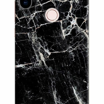 Black Marble Texture Redmi Note 5 Pro Hard Case Back Cover by Casekaro