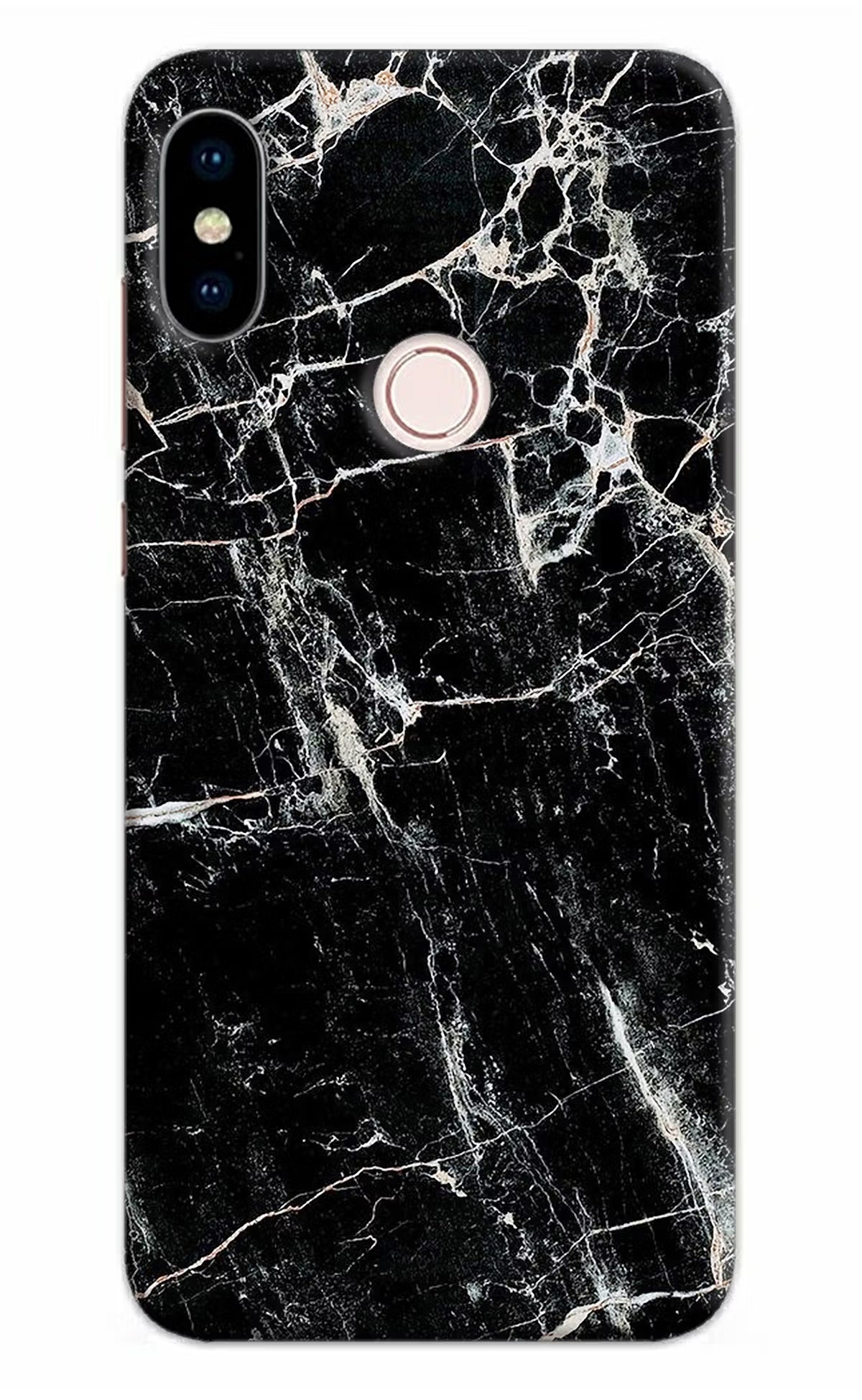 Black Marble Texture Redmi Note 5 Pro Hard Case Back Cover by Casekaro