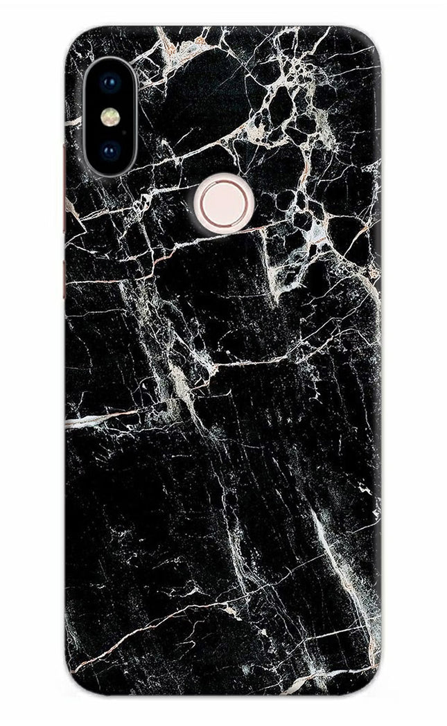 Black Marble Texture Redmi Note 5 Pro Hard Case Back Cover by Casekaro