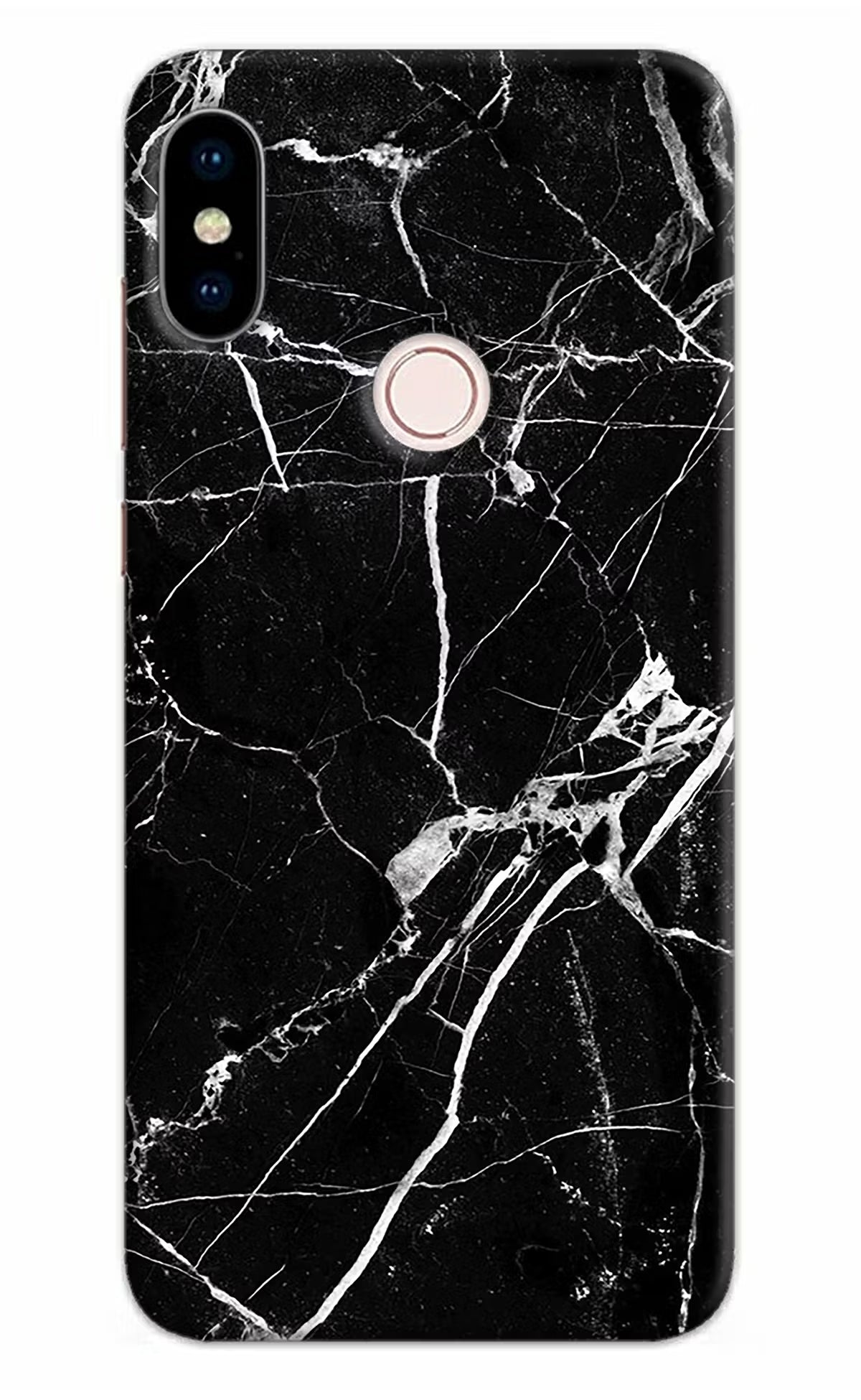 Black Marble Pattern Redmi Note 5 Pro Hard Case Back Cover by Casekaro