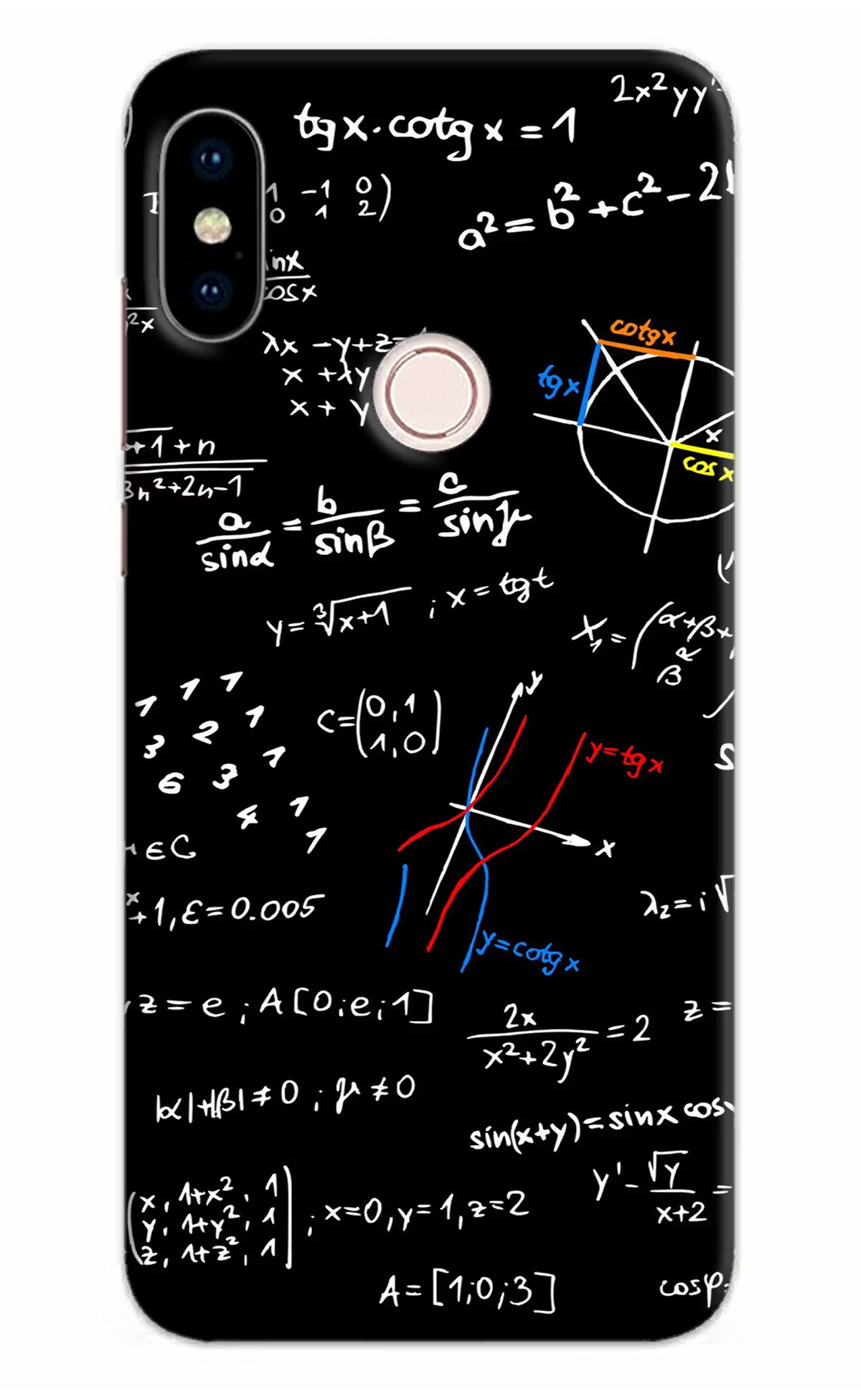 Mathematics Formula Redmi Note 5 Pro Hard Case Back Cover by Casekaro