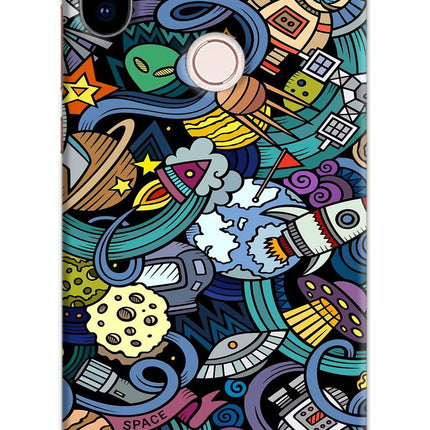 Space Abstract Redmi Note 5 Pro Hard Case Back Cover by Casekaro