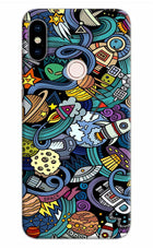 Space Abstract Redmi Note 5 Pro Hard Case Back Cover by Casekaro