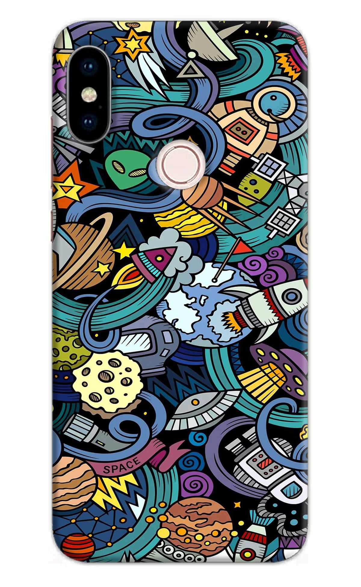 Space Abstract Redmi Note 5 Pro Hard Case Back Cover by Casekaro