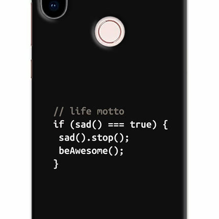 Life Motto Code Redmi Note 5 Pro Hard Case Back Cover by Casekaro