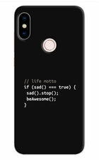 Life Motto Code Redmi Note 5 Pro Hard Case Back Cover by Casekaro