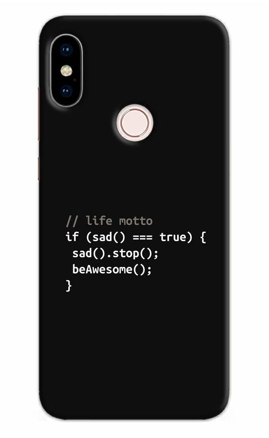 Life Motto Code Redmi Note 5 Pro Hard Case Back Cover by Casekaro