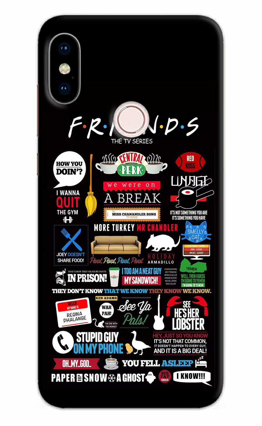 FRIENDS Redmi Note 5 Pro Back Cover, Hard case