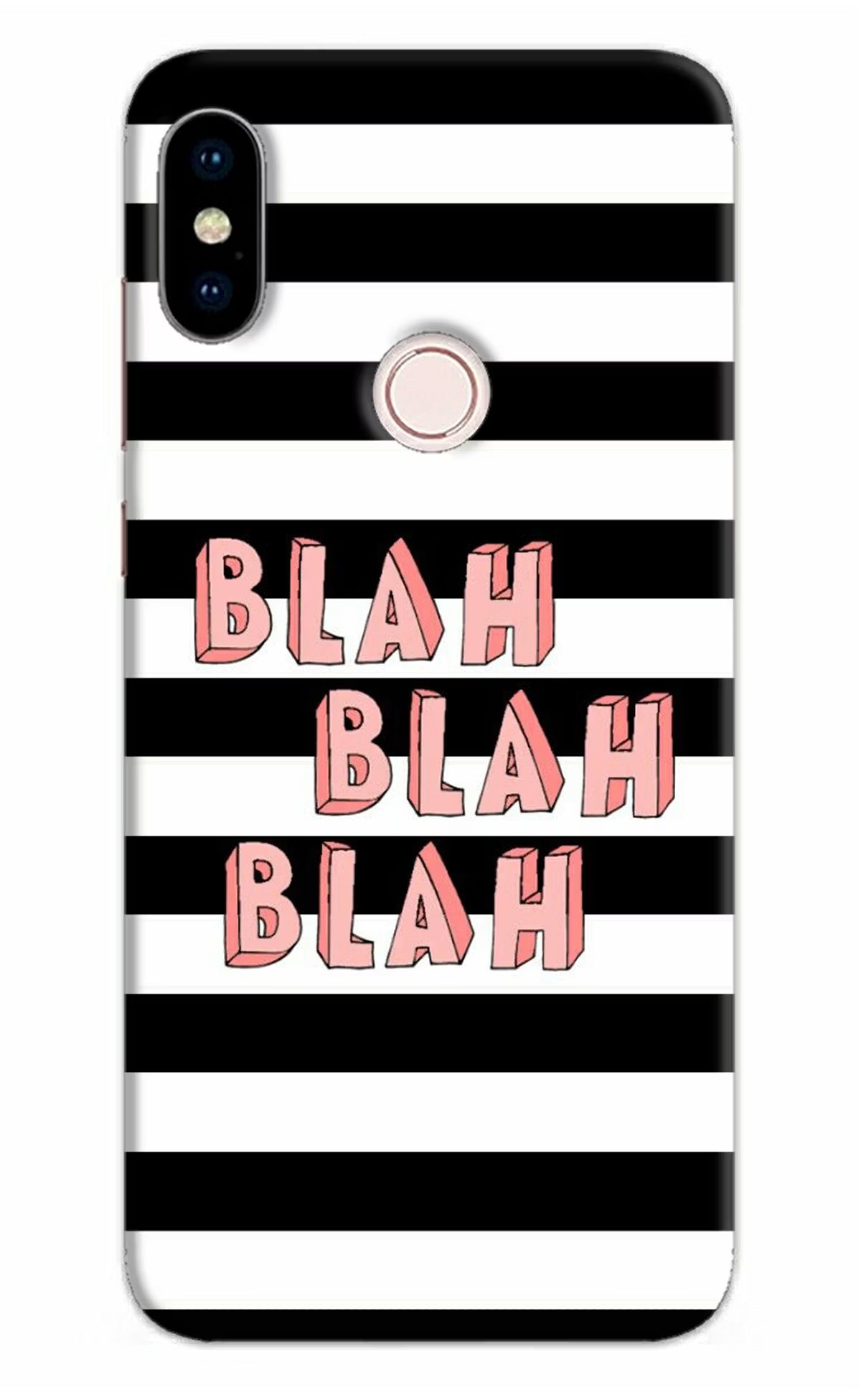 Blah Blah Blah Redmi Note 5 Pro Hard Case Back Cover by Casekaro