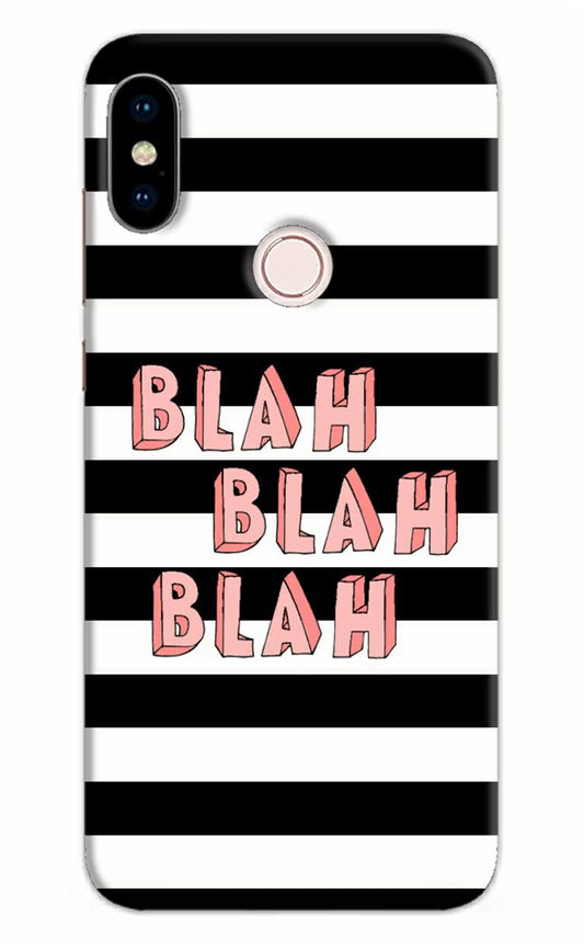Blah Blah Blah Redmi Note 5 Pro Hard Case Back Cover by Casekaro