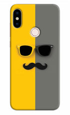 Sunglasses with Mustache Redmi Note 5 Pro Hard Case Back Cover by Casekaro
