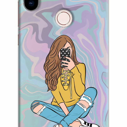 Selfie Girl Redmi Note 5 Pro Hard Case Back Cover by Casekaro