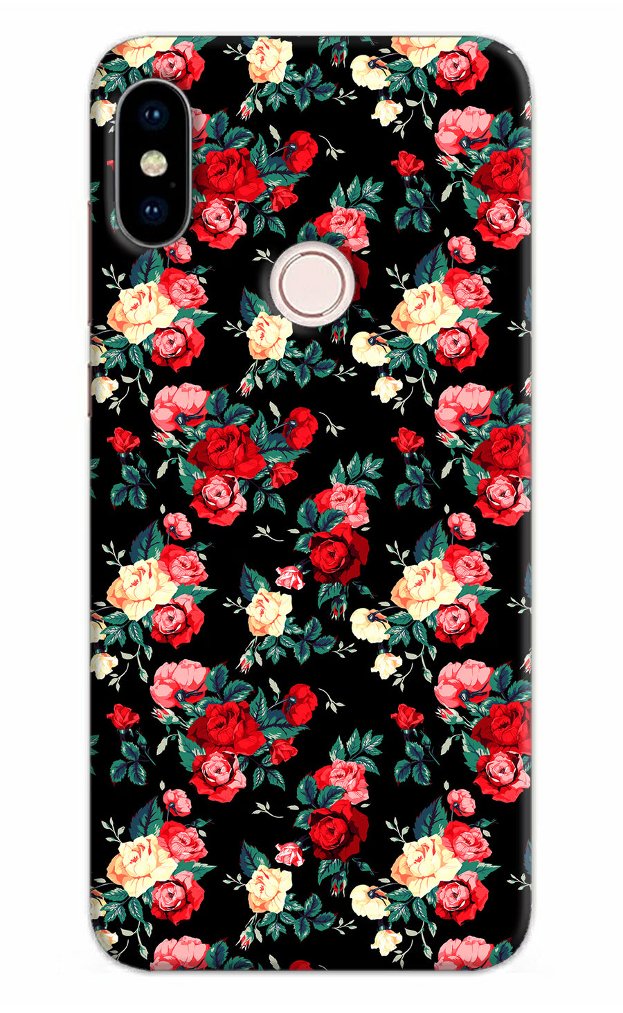 Rose Pattern Redmi Note 5 Pro Back Cover, Hard case
