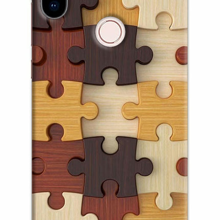 Wooden Puzzle Redmi Note 5 Pro Hard Case Back Cover by Casekaro
