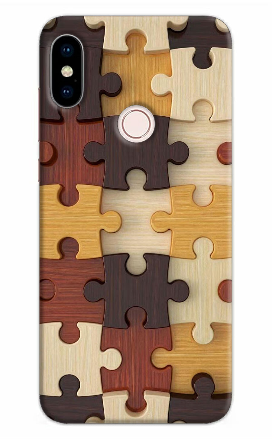 Wooden Puzzle Redmi Note 5 Pro Back Cover, Hard case